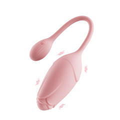 App-Controlled Silicone Rose Vibrator with Heating and Remote Control