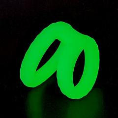 Glow-in-the-Dark Silicone Double Cock Ring