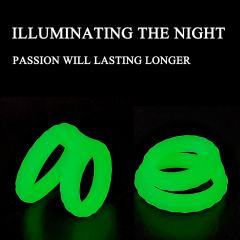 Glow-in-the-Dark Silicone Double Cock Ring