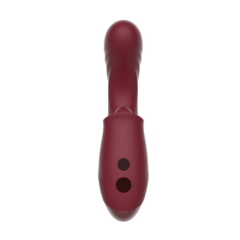 10 Speeds Silicone Rechargeable vibrator with Tapping and Thrusting