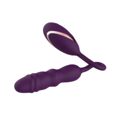 10-Speed Purple Color Silicone Vibrator with Sucking and Thrusting Function