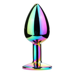 2.76 Inch Rainbow Metal Butt Plug with Gift Box