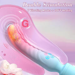 8.87 Inch 10-Speed Blue & Pink Waterproof Rechargeable Wand Massager with Heating Function