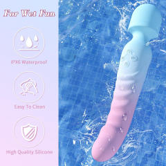 8.87 Inch 10-Speed Blue & Pink Waterproof Rechargeable Wand Massager with Heating Function