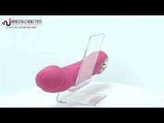 Customizable 8.87 Inch Magenta 10-Mode Waterproof Rechargeable Vibrating Silicone Dildo