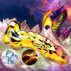 6.30'' Multicolor Iridescent Textured Glass Dildo