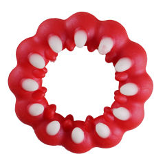2.56'' Red + White 100% Medical-Grade Silicone Monster Teeth Cock Ring