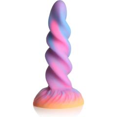 7.88'' Glow-in-the-Dark Multicolor Medical-Grade Silicone Spiral Fantasy Dildo