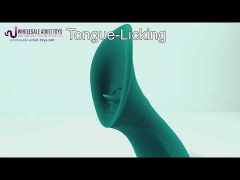 Green 9-Mode Vibrating & Tongue-Licking Medical-Grade Silicone Vibrator