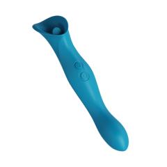 Green 9-Mode Vibrating & Tongue-Licking Medical-Grade Silicone Vibrator