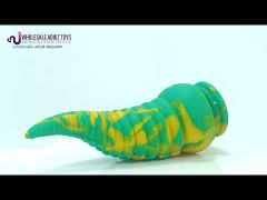 8.12'' Green + Yellow Medical‑Grade Silicone Fantasy Tentacle Dildo