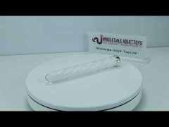 7.09 inch 10-Mode White Rechargeable Waterproof Glass Vibrator