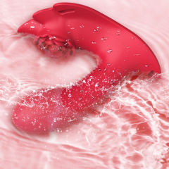 9-Mode Red Wearable App-Controlled Vibrator with Strap with Remote Controller