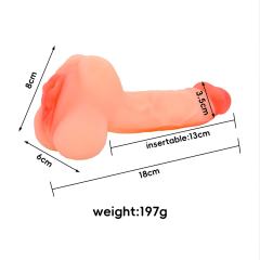 6.70'' Flesh Life-Like TPE Penis Sleeve Extender with Realistic Vagina Entry