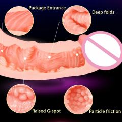6.70'' Flesh Life-Like TPE Penis Sleeve Extender with Realistic Vagina Entry