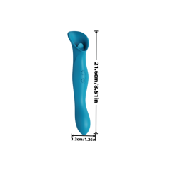 Customizable Green 9-Mode Vibrating & Tongue-Licking Medical-Grade Silicone Vibrator