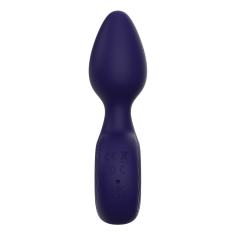 12-Mode Rechargeable Vibrating Dark Purple Silicone Butt Plug