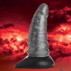 8.27'' Grey Textured Fantasy Silicone Dildo