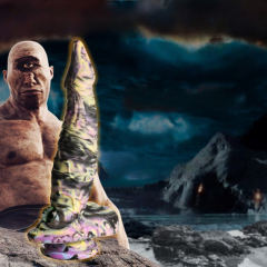 11.03'' One-Eyed Multicolor Monster Silicone Dildo