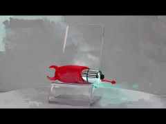 Customizable Red Devil-Themed Single-Speed Silicone Bullet Vibrator