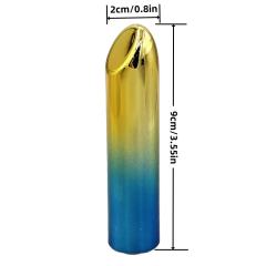 10-Modes Electroplated Gold-to-Blue Rechargeable Bullet Vibrator