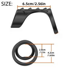 Black Textured Silicone Cock Ring with Retail Box Packaging