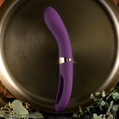 8.79 Inch 10-Mode Waterproof Rechargeable Purple Silicone Vibrator with Flapping Arm and Dual Stimulation