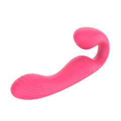 8.27'' Magenta App-Controlled Silicone Double-Ended Vibrator – 9 Vibration Modes, USB-Magnetic Rechargeable, Waterproof