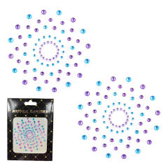 2-Piece Multicolor Crystal Nipple Pasties – Waterproof & Skin-Safe