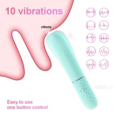 4.73'' Mint Green Silicone Mini G-Spot Vibrator
