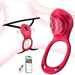 5.12'' Red Wearable Vibrating Panty Toy – 9 Modes, App-Controlled + Remote, Magnetic USB Rechargeable, Waterproof