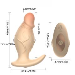 Customizable 5.12'' Flesh Swinging Silicone Dildo Vibrator – 9 Modes, 360° Swing Motion, App-Controlled, Rechargeable, Waterproof