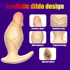 5.12'' Flesh Swinging Silicone Dildo Vibrator – 9 Modes, 360° Swing Motion, App-Controlled, Rechargeable, Waterproof
