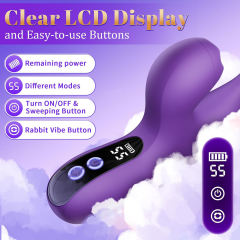 9.26'' Purple Vibrating Tapping App-Controlled Vibrator – 10 Modes, Magnetic USB Rechargeable, Waterproof