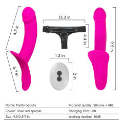 9.65'' Magenta Waterproof Rechargeable Silicone Wearable Vibrator with Finger-Like Motion – 7 Modes and Remote Controlled