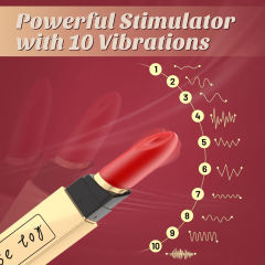 4.33" Black & Red Rechargeable Waterproof Silicone 10-Mode Vibrating Egg with Interchangeable Heads