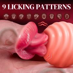 9.06" Flesh Rechargeable Waterproof Silicone Remote-Control Heating Thrusting Vibrator – 9 Modes