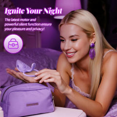 Purple Wearable Vibrating Panty with Remote Control – 10-Speed, Rechargeable, Waterproof