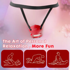 Red App-Controlled Wearable Vibrator – Tongue-Licking Design, 9 Speeds, Magnetic USB Charging, Waterproof