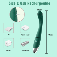 10-Speed Green Rechargeable Silicone Clitoral G-Sport Vibrator