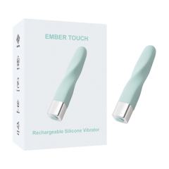 Customizable 16 Modes Cyan Spiral Waterproof Rechargeable Silicone Bullet Vibrator