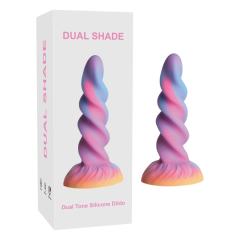 Customizable 7.88'' Glow-in-the-Dark Multicolor Medical-Grade Silicone Spiral Fantasy Dildo