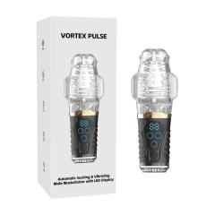 Customizable 9-Mode Rechargeable Automatic Sucking & Vibrating Male Masturbator with LED Display