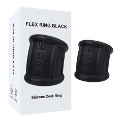Customizable 2.25'' Black Thick Silicone Cock Ring - Stretchy & Durable