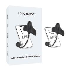 Customizable 10 Modes Black App-Controlled Waterproof Rechargeable Long-Tail Vibrator