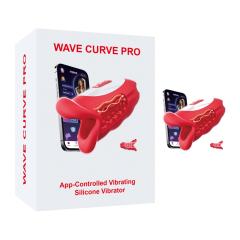 Customizable 10-Mode Red App-Controlled Rechargeable Mouth-Shaped Waving-Motion Stroker