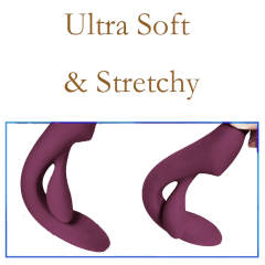 7.88 Inch 12-Mode Waterproof Rechargeable Silicone Purple Dual-Stimulation Rabbit Vibrator