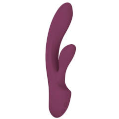 7.88 Inch 12-Mode Waterproof Rechargeable Silicone Purple Dual-Stimulation Rabbit Vibrator