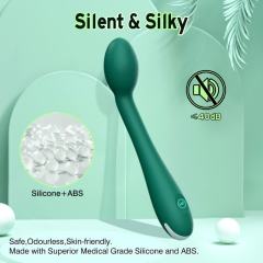12-Speed Green Rechargeable Silicone G-Spot Vibrator