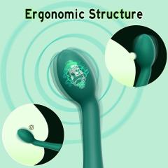 12-Speed Green Rechargeable Silicone G-Spot Vibrator